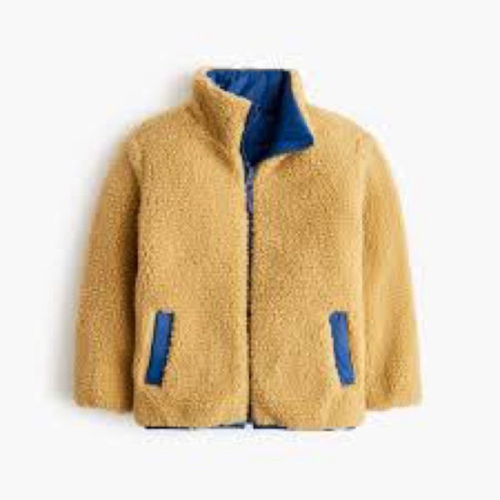 NWT Crewcuts Kids' reversible sherpa puffer jacket size small 6/7